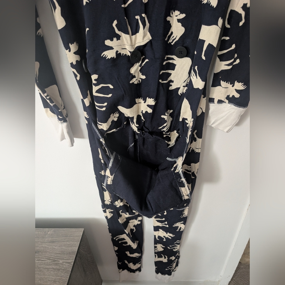 Lazy One Unisex Flapjack One Piece‎ Adult Pajamas Moose Print - Picture 7 of 7